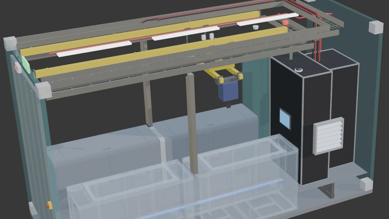 模块化数据中心 I200C20 immersion compute container cutaway