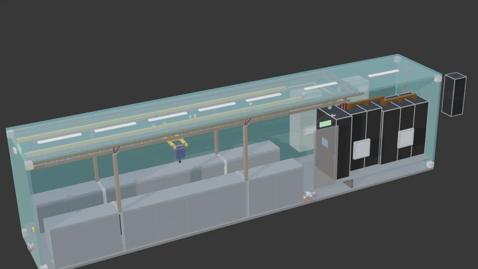 模块化数据中心 I400C40 immersion cooling container cutaway